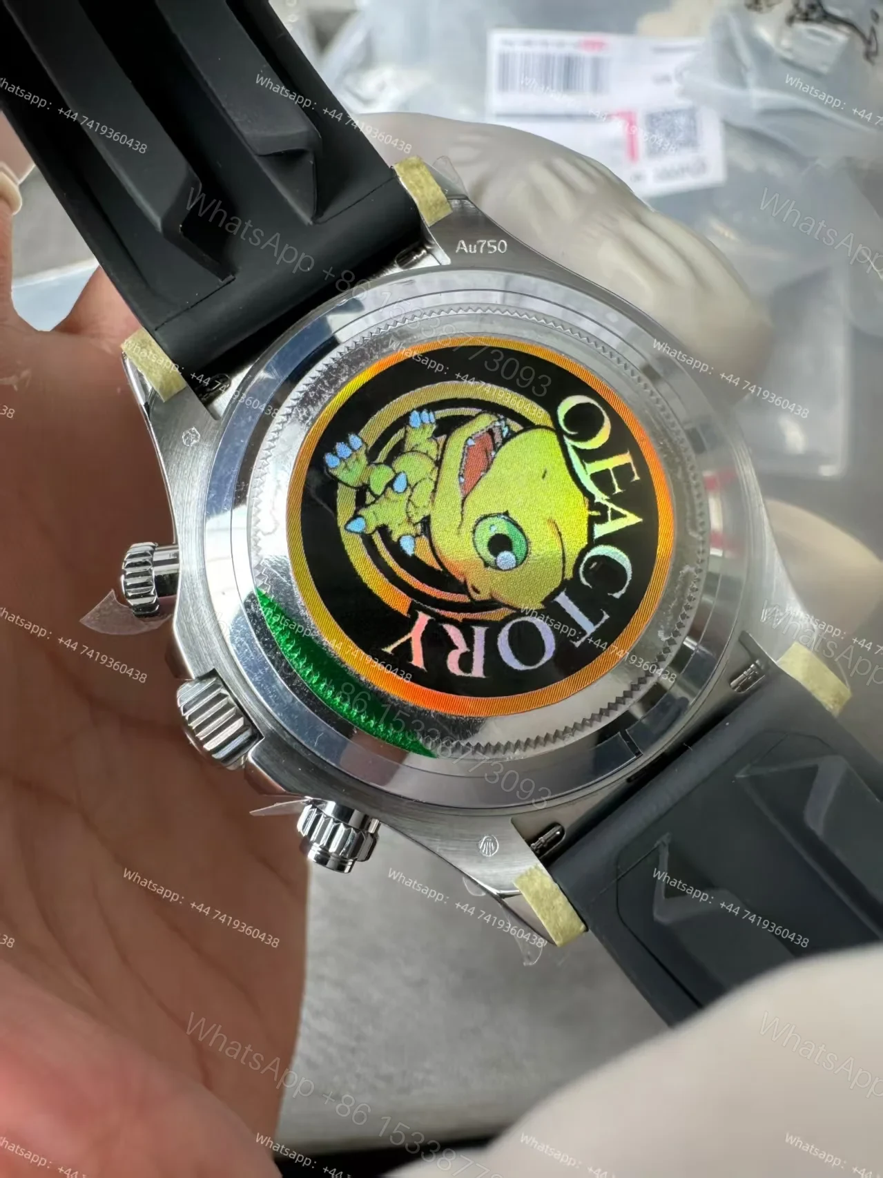 View 13 of Rolex Daytona Replica Watch – M116519LN-0025 Black Diamond Dial 1:1 Super Clone 4130