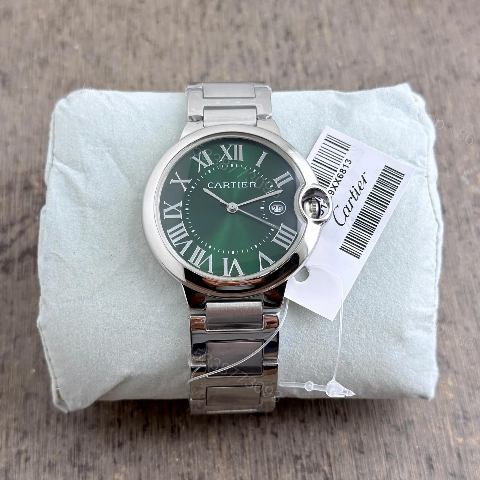 View 2 of Cartier Ballon Bleu Green Dial Silver Edition