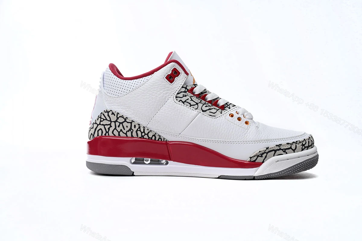 View 2 of (GET)Air Jordan 3 Retro Cardinal Red CT8532-126