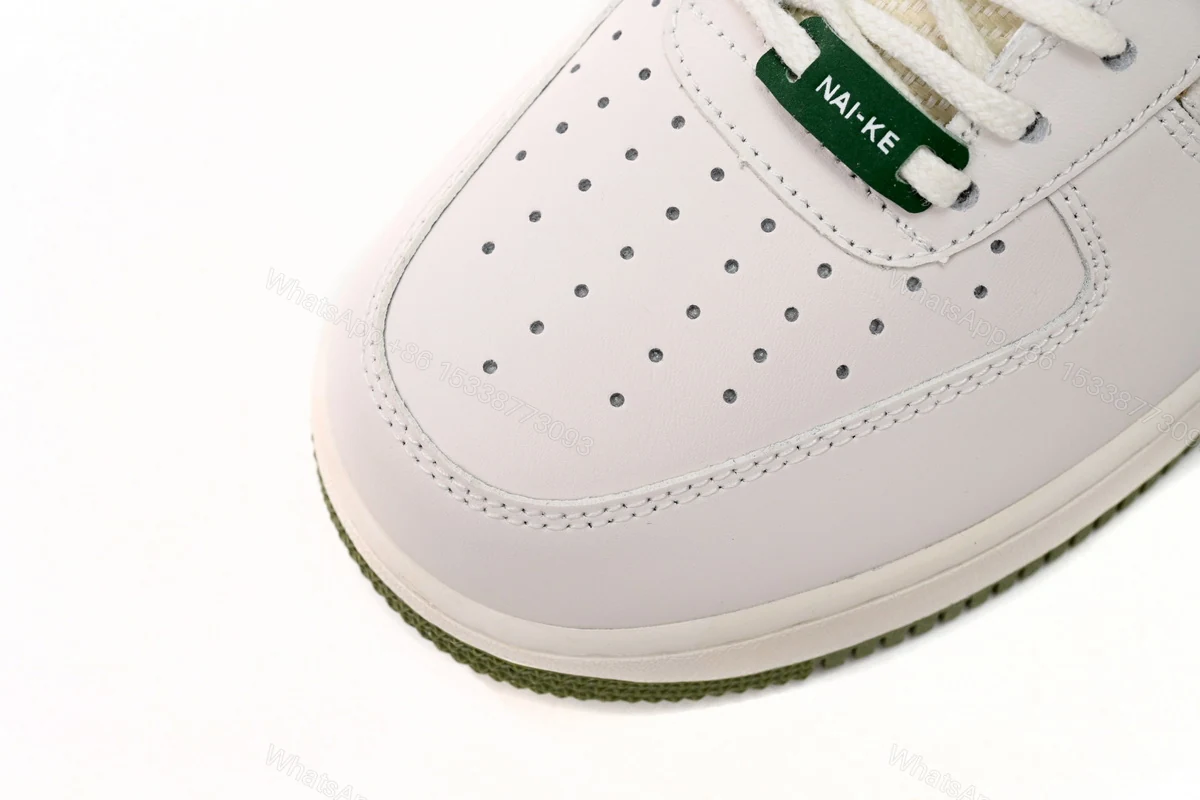 View 6 of Nike Air Force 1 Low '07 Premium NAI-KE Bamboo Weave Sail Gorge Green FN0369-100