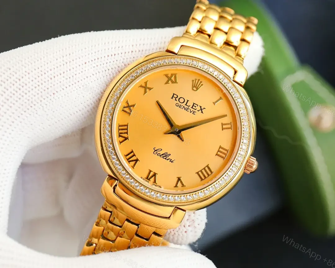 View 6 of Graceful yellow gold cellini replica 36.8MM Champagne Roman Dial RG-CELLINI-YG-CHAMPAGNE-ROMAN