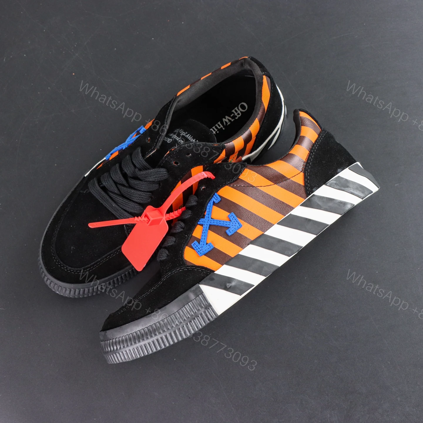 View 8 of Off White Low Vulcanised Black Blue