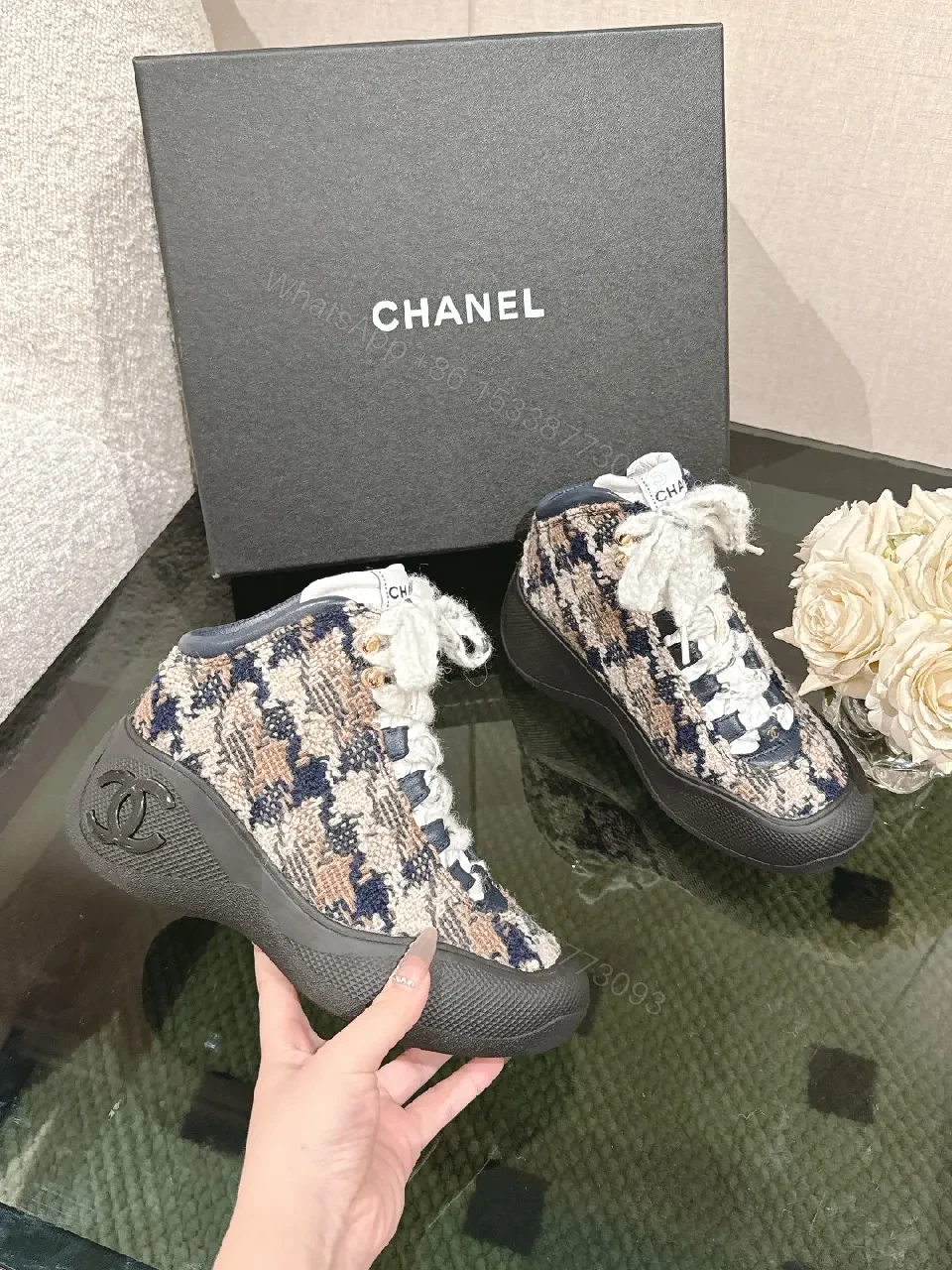 Tweed Runner Boots: Premium Texture, Bold Comfort — view 1