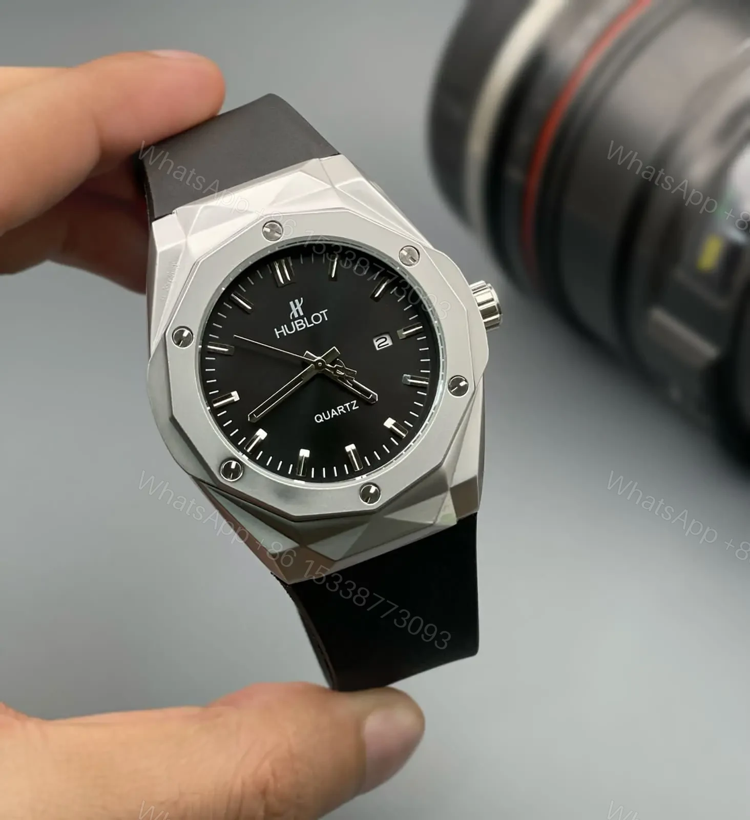 View 3 of Hublot Quality-7a Gender-Men’s Band-Black Dial-Blackout