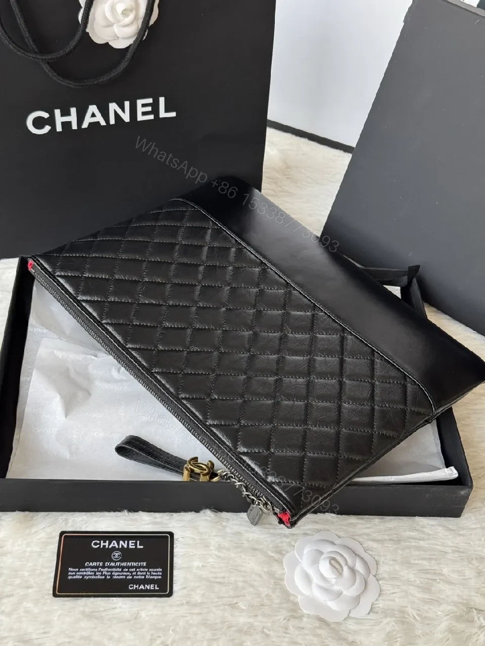 View 8 of Quilted Leather Wristlet: Modern Luxury, Compact Chic
