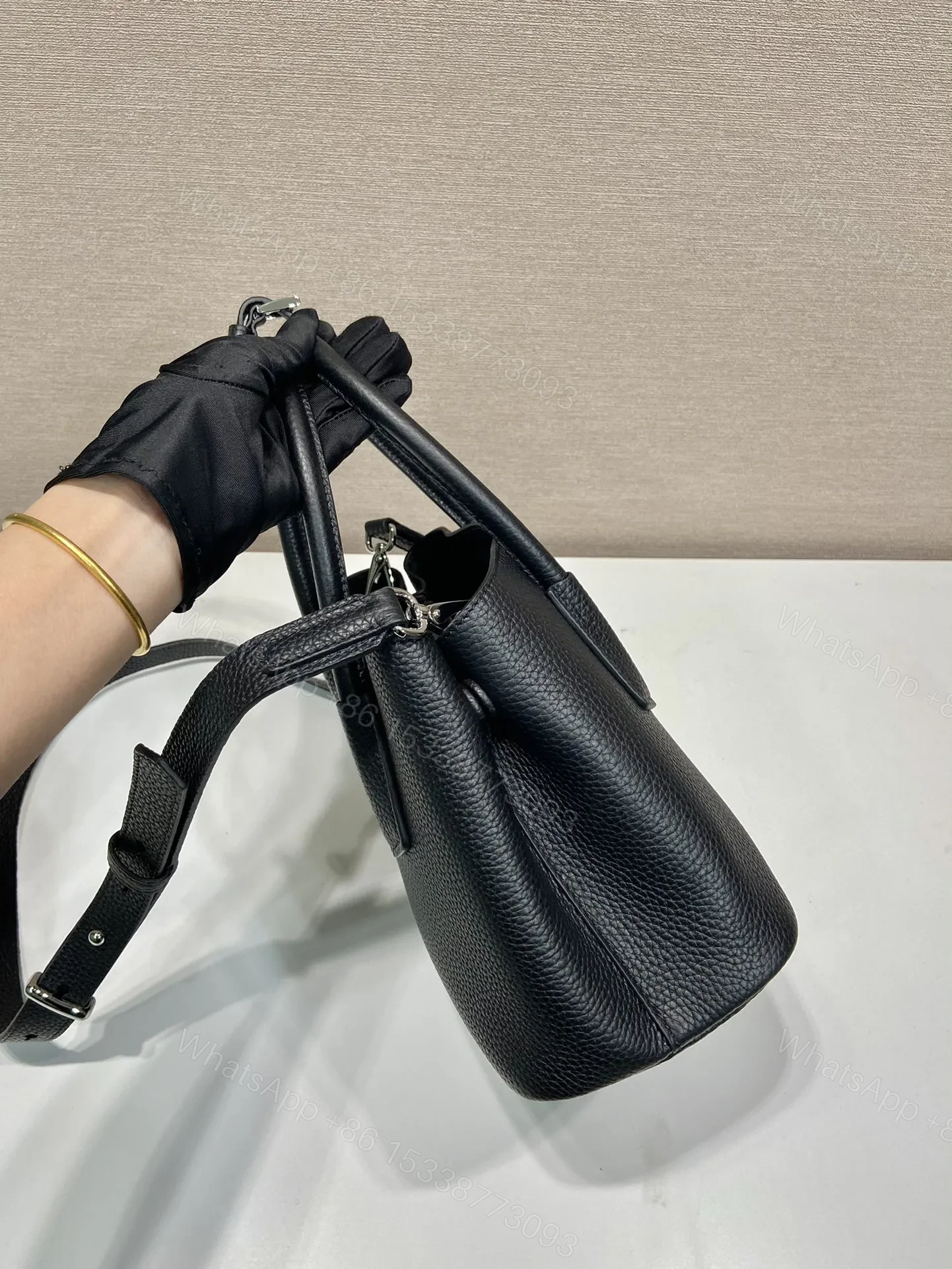 View 5 of Prada Small Prada Double Saffiano leather bag