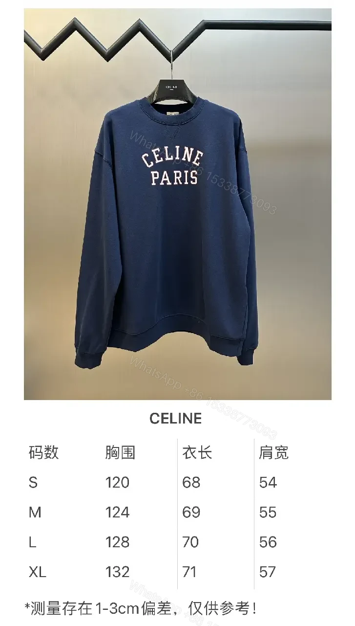 View 2 of Dark Navy Cotton Blend Crewneck Sweatshirt with Emblem