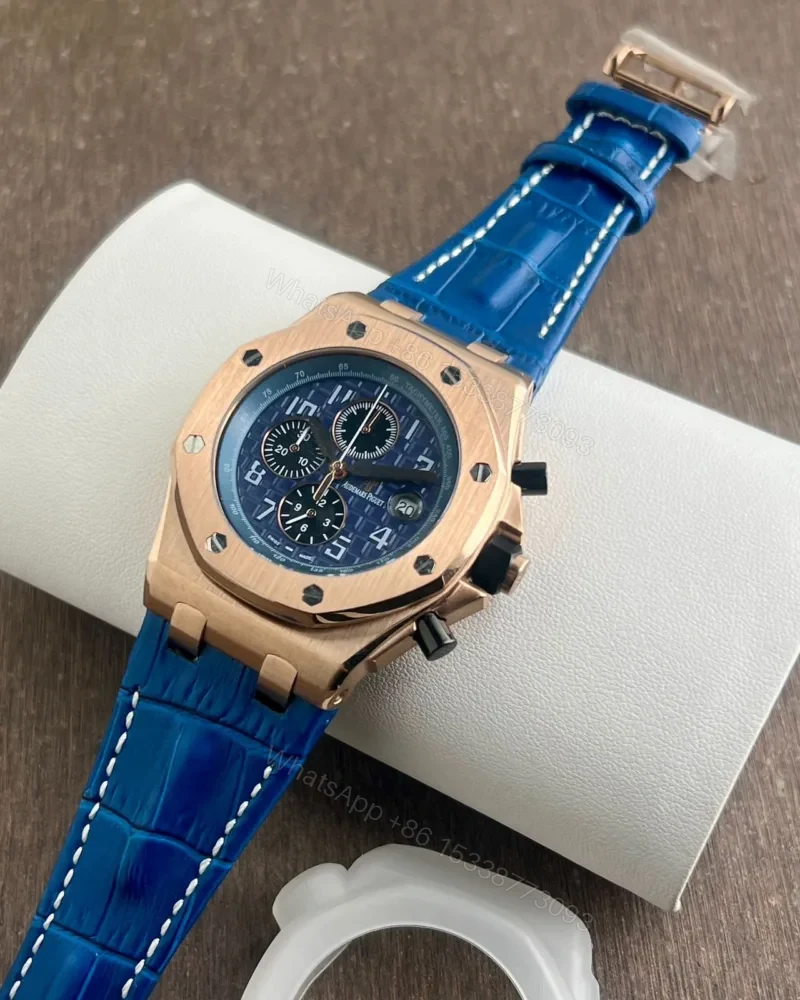 View 2 of Audemars Piguet Royal Oak Chronograph Blue Dial 40mm Quartz
