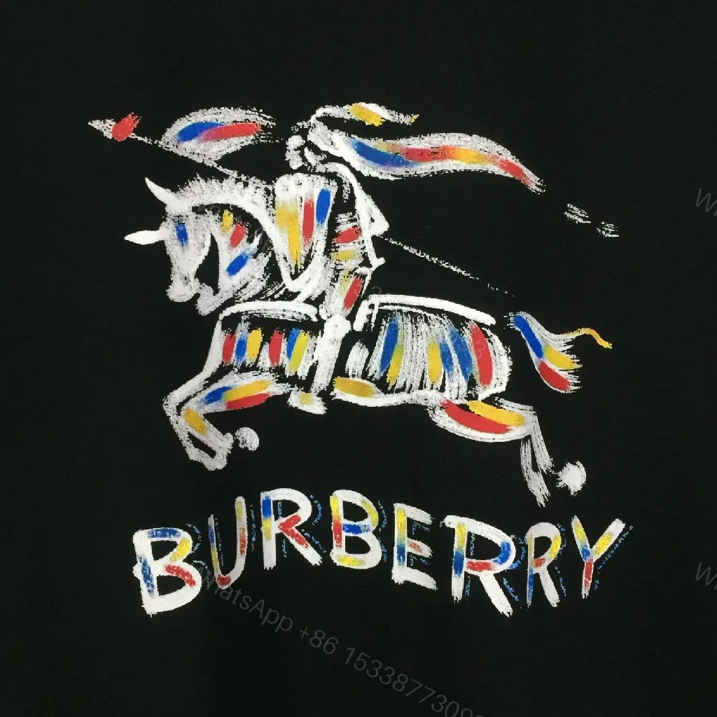 View 4 of Edgy Burberry-Inspired Graphic Tee Body: Embellished Horse
