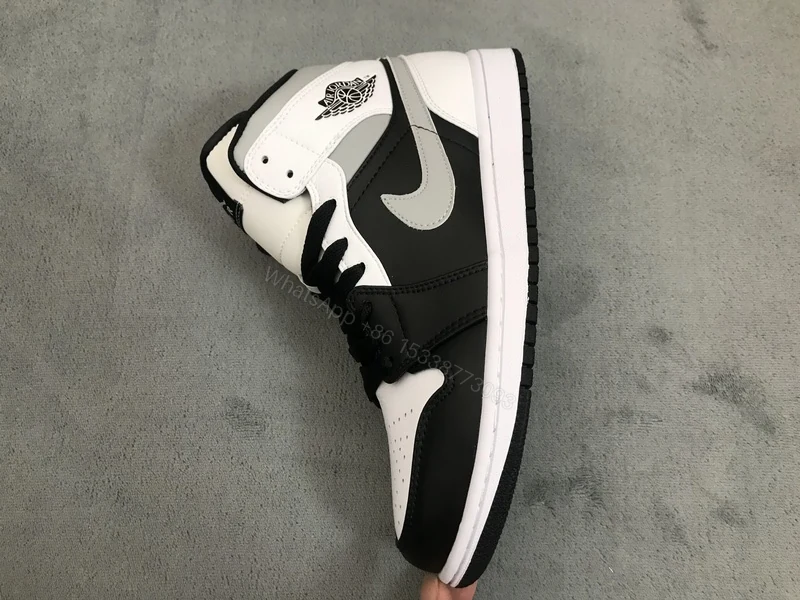 View 3 of Air Jordan 1 Mid White Shadow 554724-073