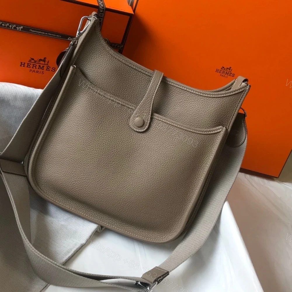 View 7 of Hermes Clemence Evelyne PM Etoupe 25cm