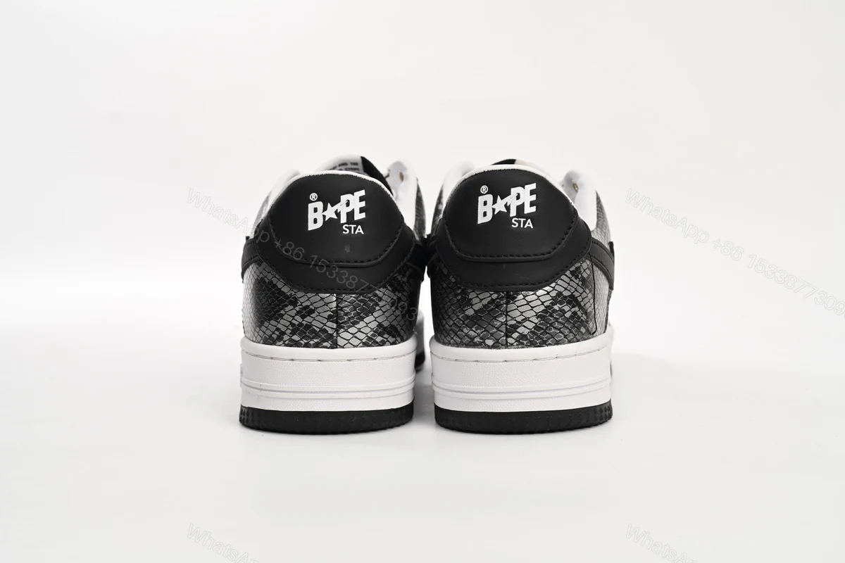 View 9 of A Bathing Ape Bape Sta Low Black Black Snake Skin 1180 191 009