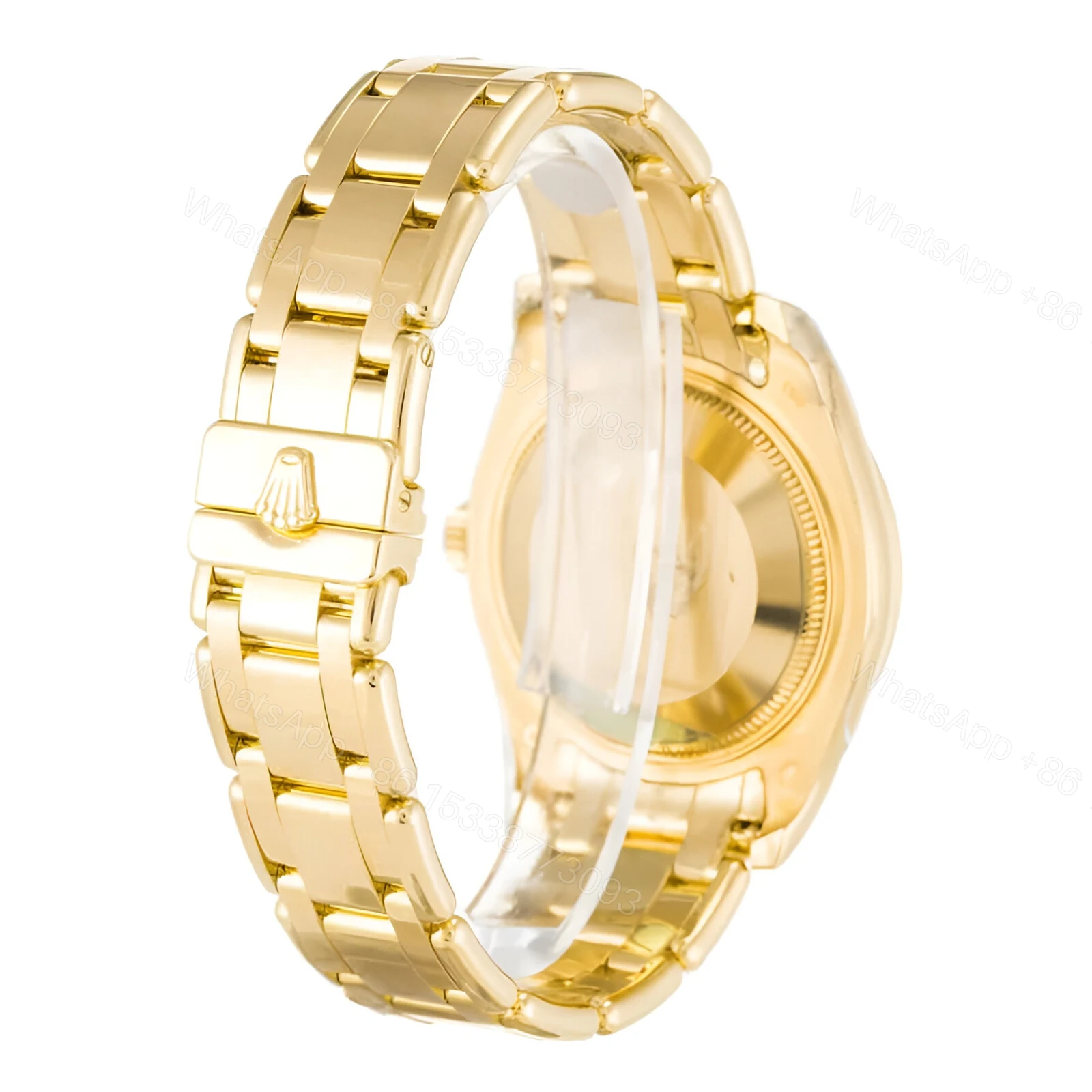 View 3 of Rolex Pearl Master 81208 Gold & Diamond Dial Replica