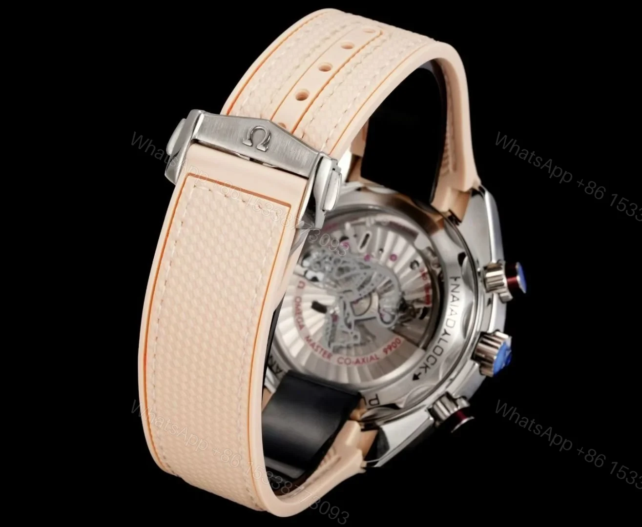 View 9 of Omega Seamaster Planet Ocean 600M Co-Axial 45.5 Master Chronometer Chronograph Stainless Steel Beige Rubber 215.32.46.51.09.001
