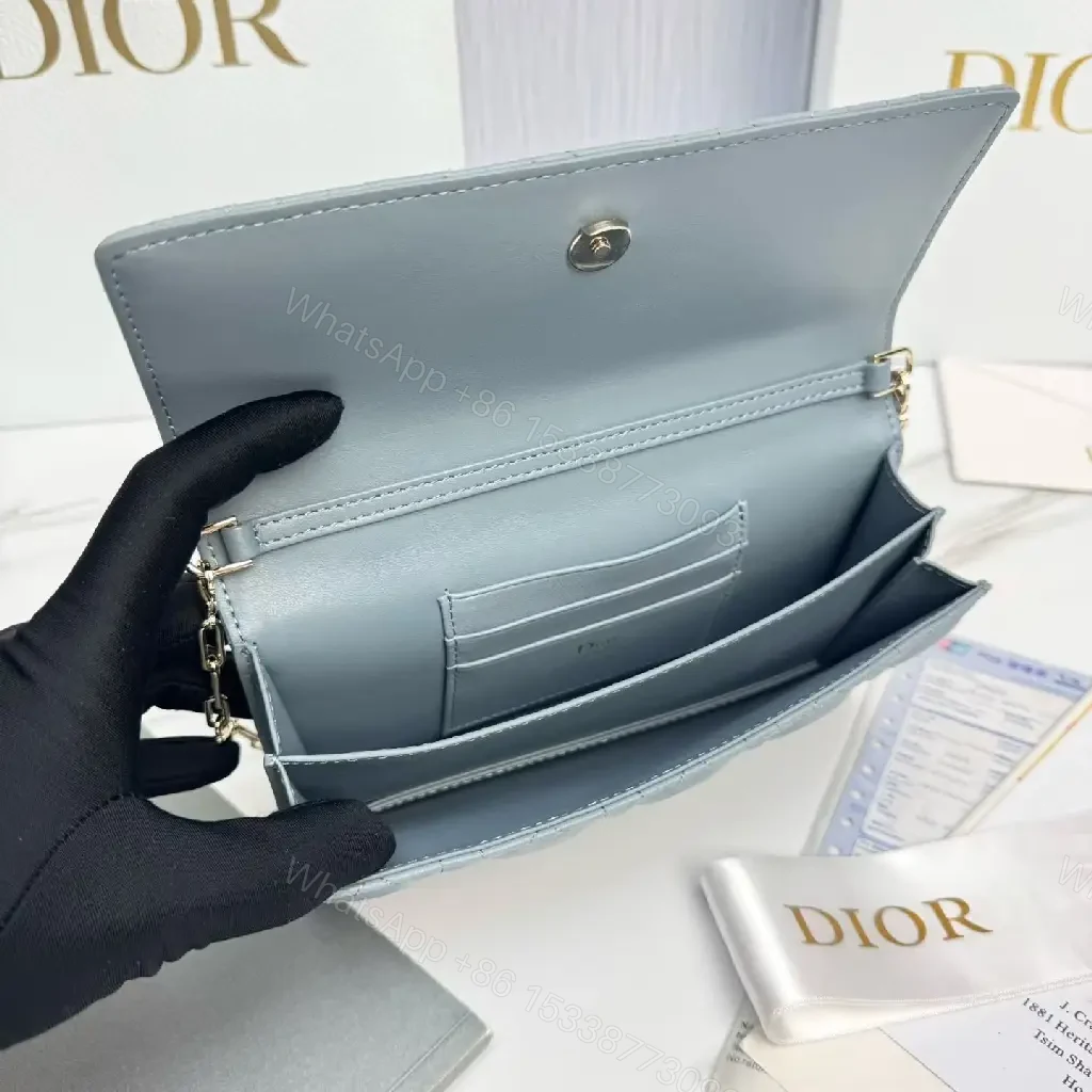 View 10 of Muted Blue-Gray Quilted Crossbody with Bow Charm, Luxe Everyday