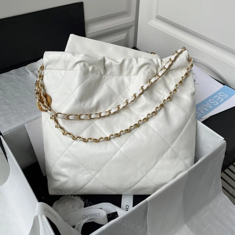 View 2 of Chanel 22 Small Handbag White 37Cm AS3260 B09859 10601