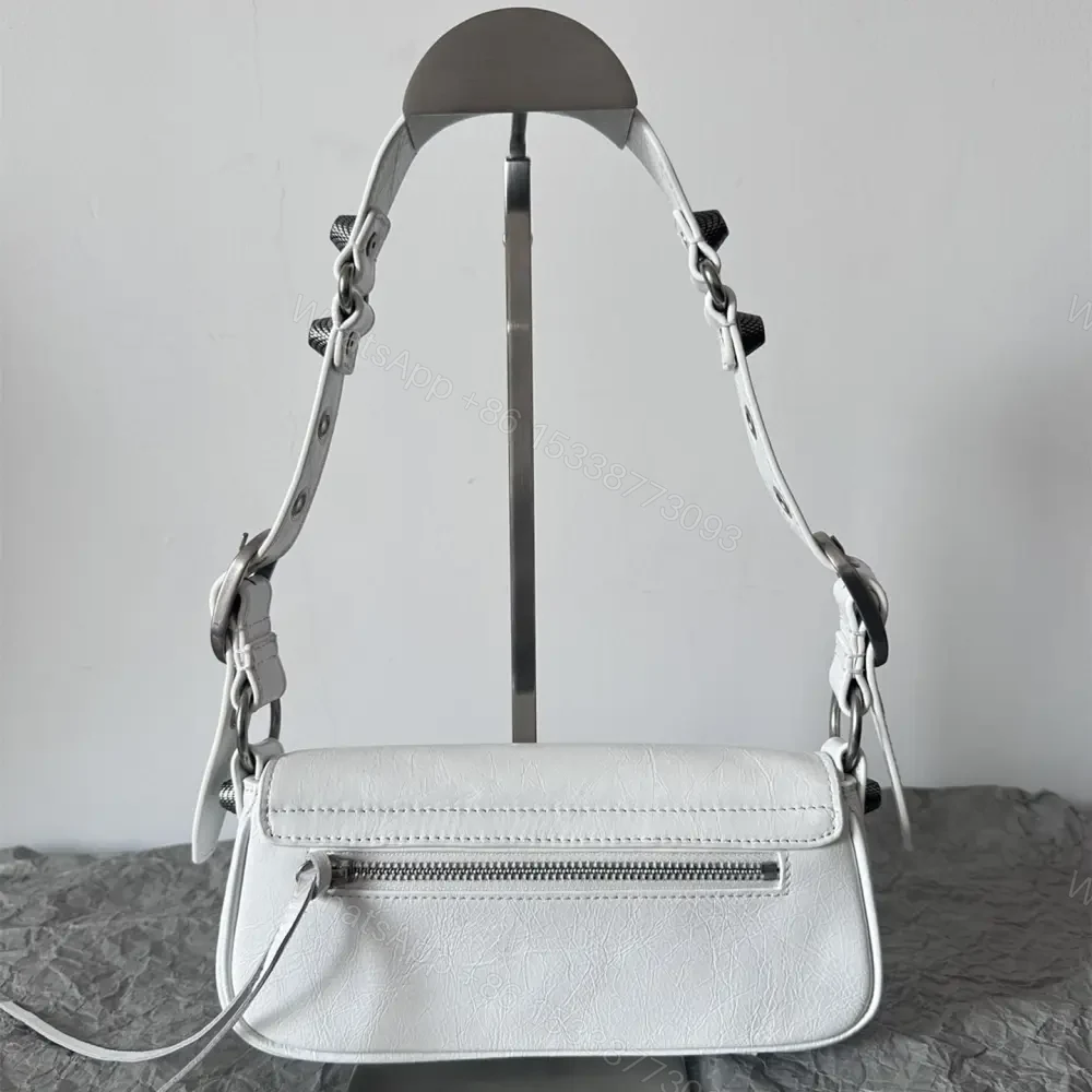 View 2 of 高仿Balenciaga*LeCagole2024新款法棍包白色XS
