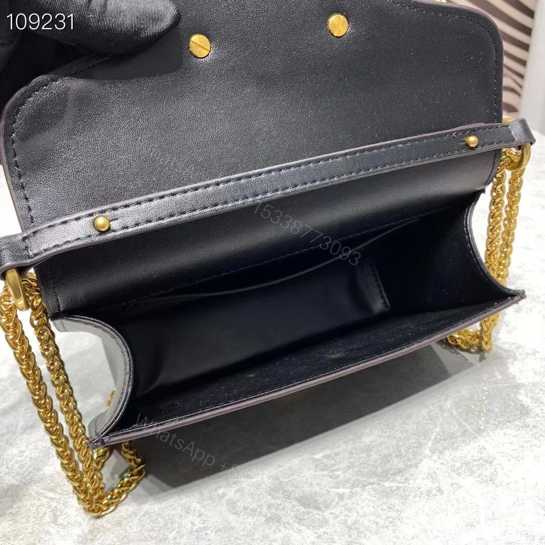 View 3 of VALENTINO LO? SMALL SHOULDER BAG IN CALFSKIN BLACK 1W2B0K53ZXL0NO