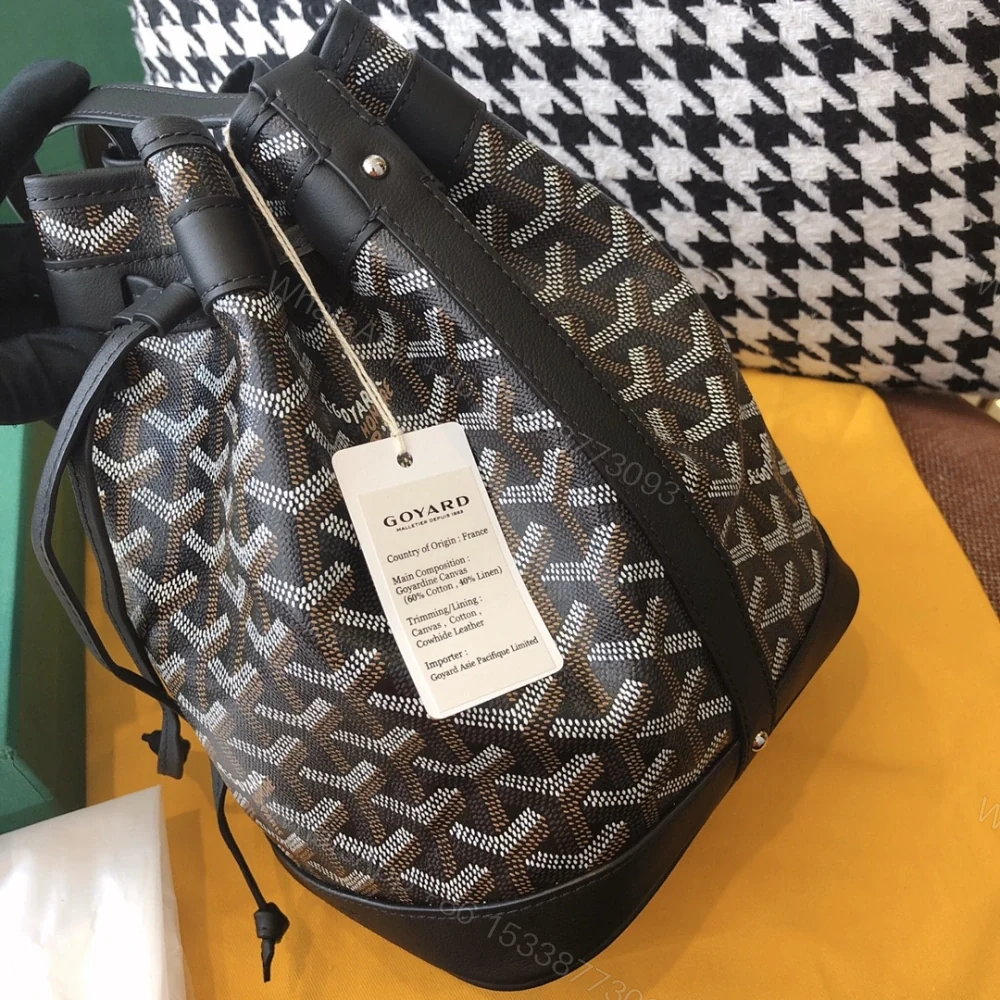View 9 of 高仿Goyard*PEFLOT6抽繩水桶包黑色免檢版