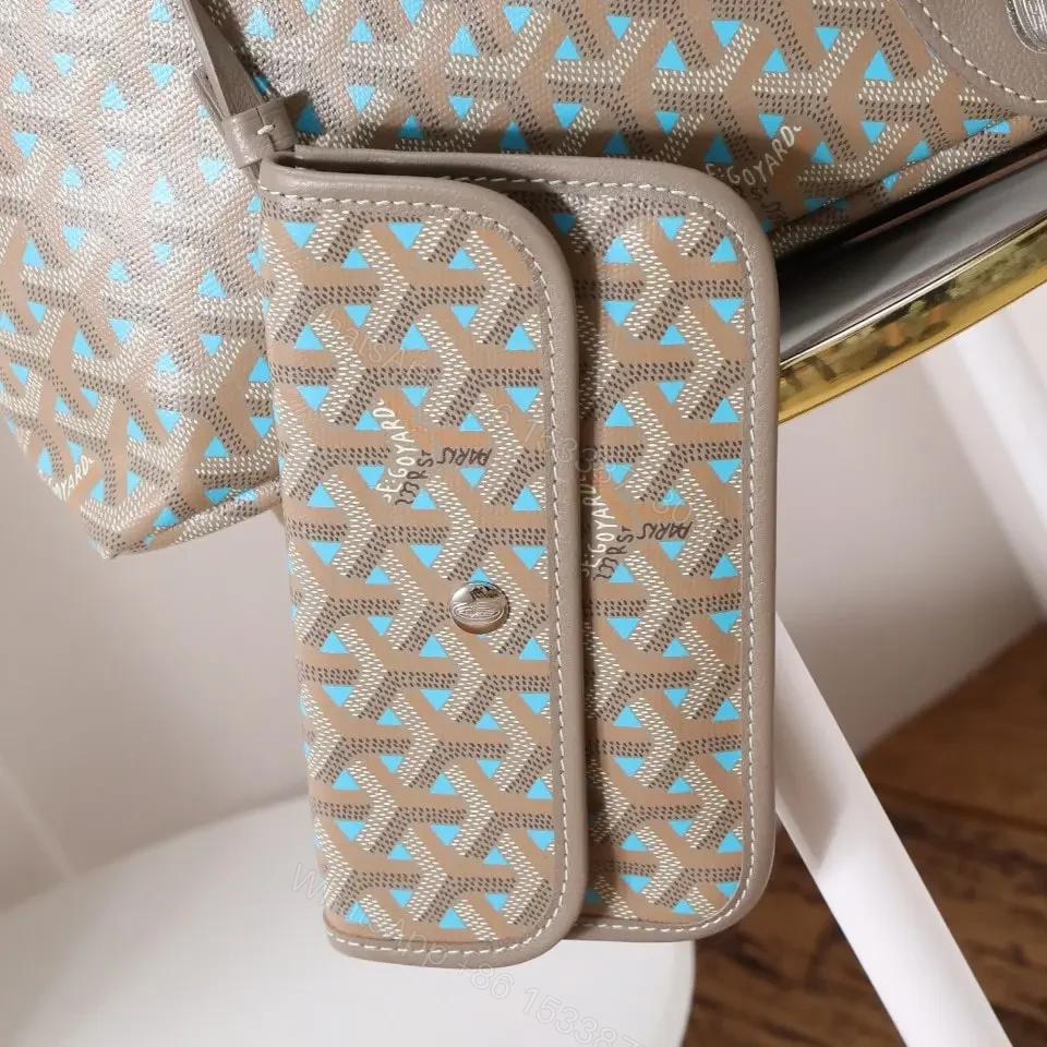 View 9 of 高仿Goyard*STLOUIP11滿印Tote手提袋咖藍免檢版小號