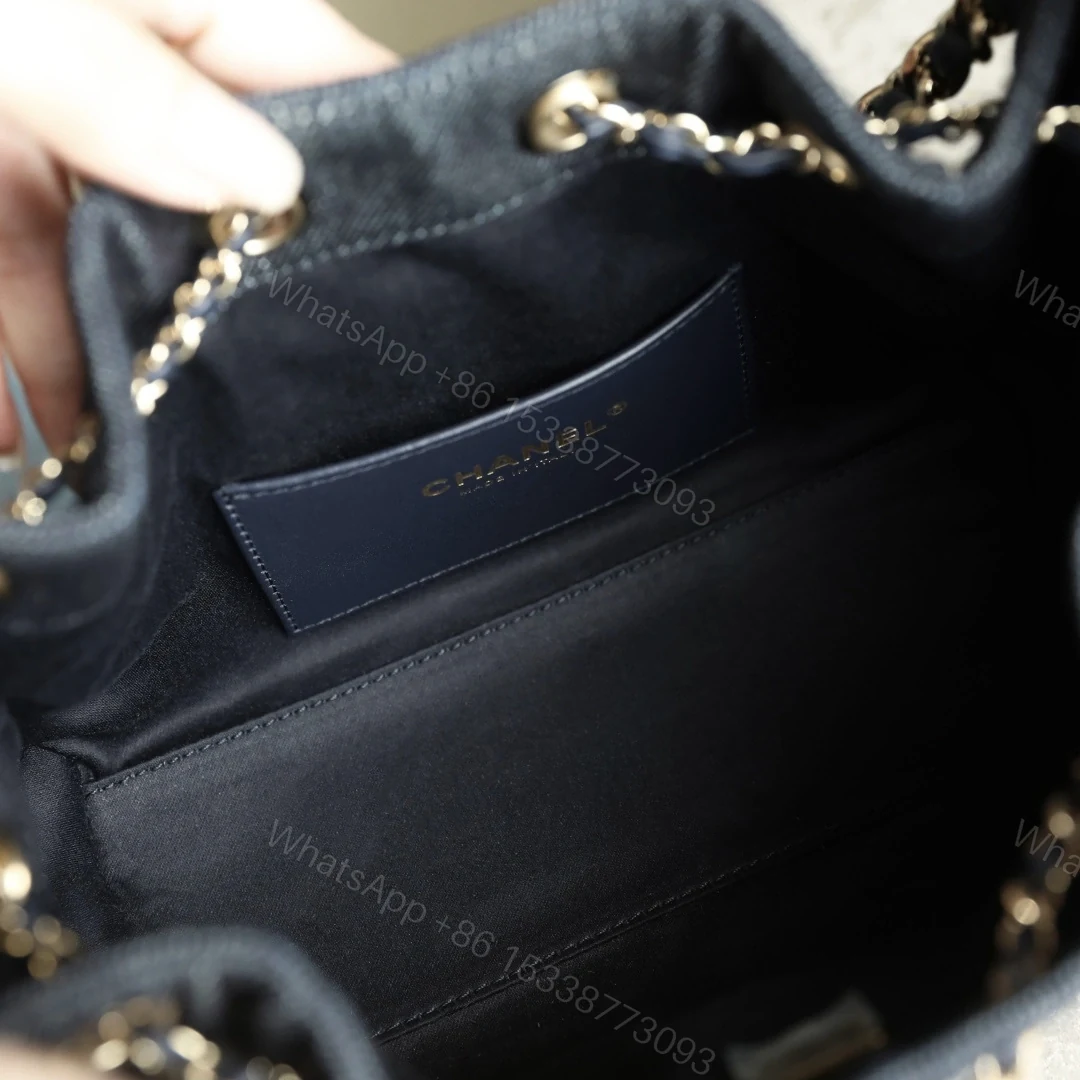 View 10 of 高仿Chanel*26P/25Bag系列AS5631水洗牛仔布手袋Mini黑色免檢版