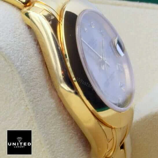 View 7 of Rolex Pearl Master 81208 Gold & Diamond Dial Replica