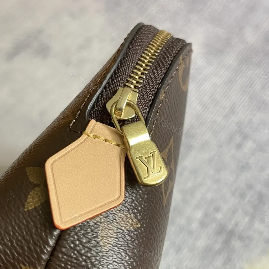 View 4 of Brown LV Monogram Ledger Wallet with Zipper