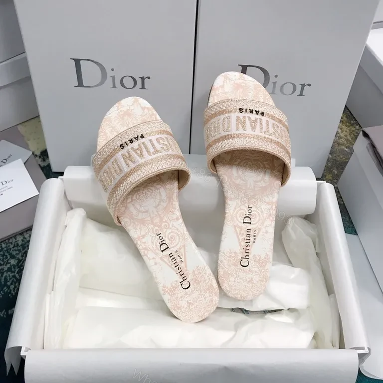 View 9 of Chic Embroidered Dior Slide: Luxury Everyday Comfort