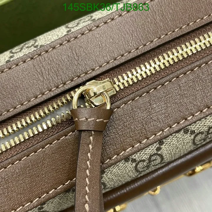 View 10 of Gucci Beige and Ebony Shoulder Bag featuring GG Supreme Canvas 645454