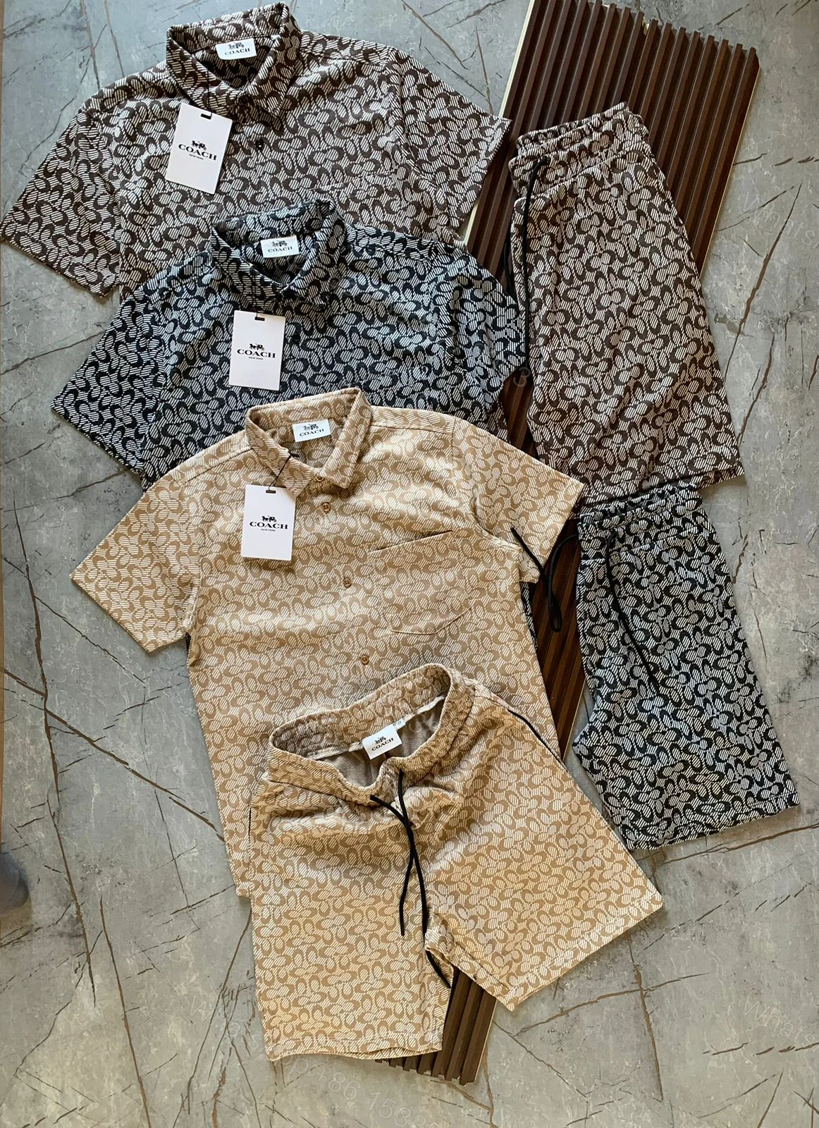 View 2 of FIRST COPY COACH IMPORTED COTTON SUMMER CORD SETS