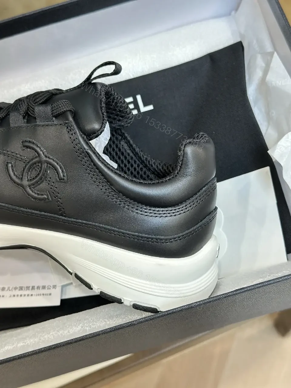 View 6 of Bold Black Leather Sneakers, Luxe Street Style, Comfort