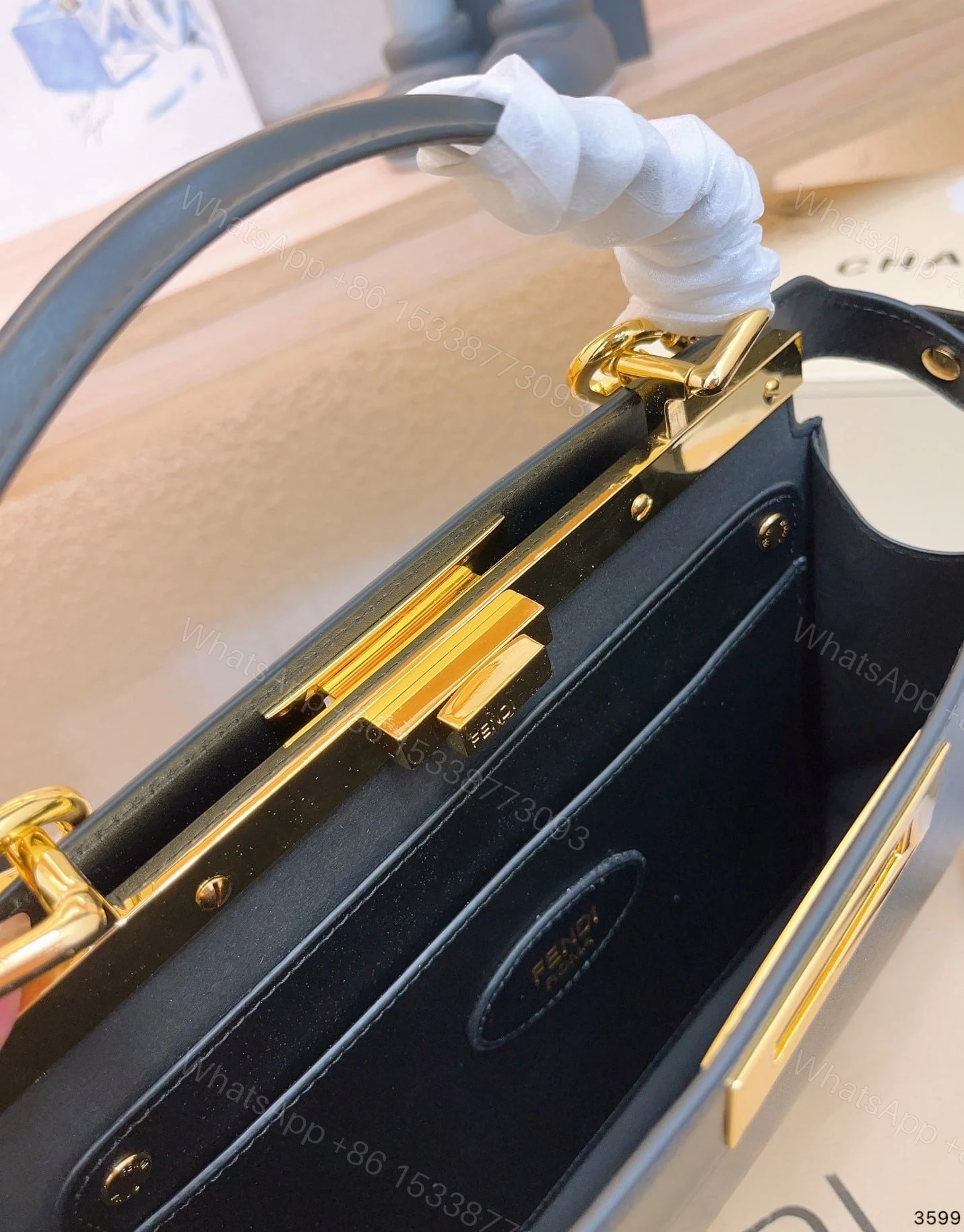 View 2 of FENDI PEEKABOO ISEEU PETITE BLACK 32CM