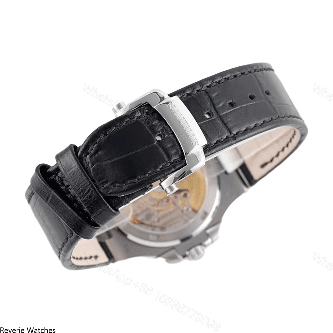 View 3 of Patek Philippe Nautilus 5711 Leather Black Replica