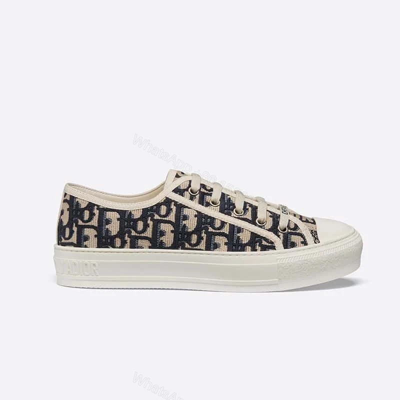 View 4 of WALK’N’DIOR SNEAKERS WOMEN OBLIQUE EMBROIDERED COTTON BLUE – CD159
