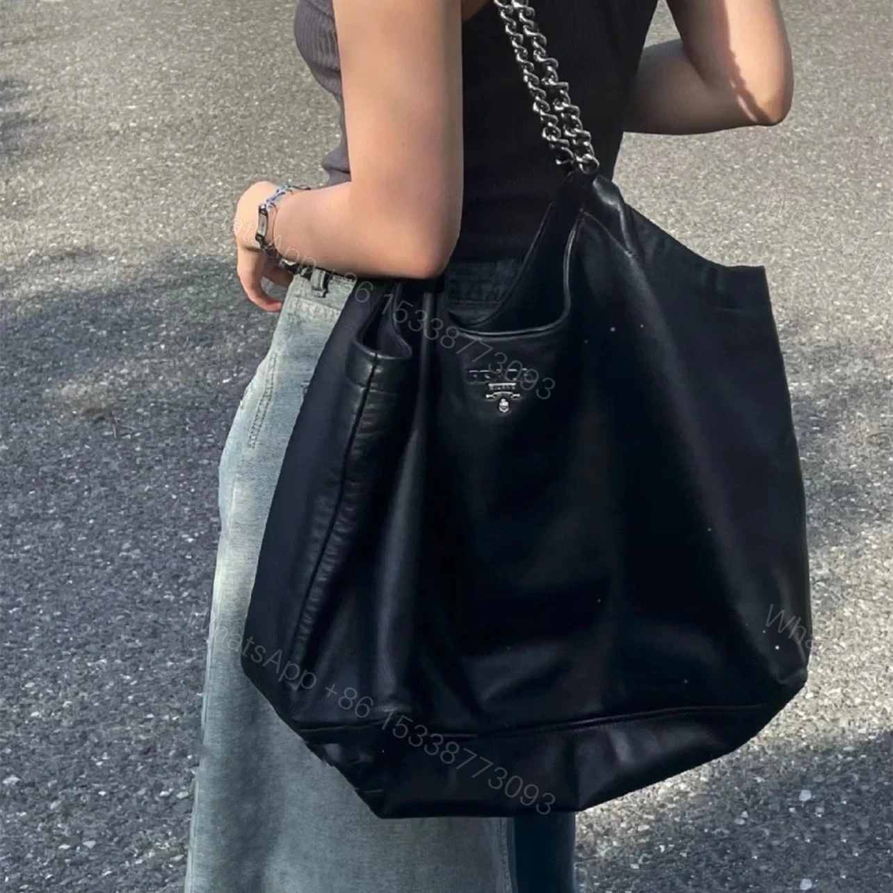 View 11 of 高仿Prada*Tote系列1BA638黑色免檢版