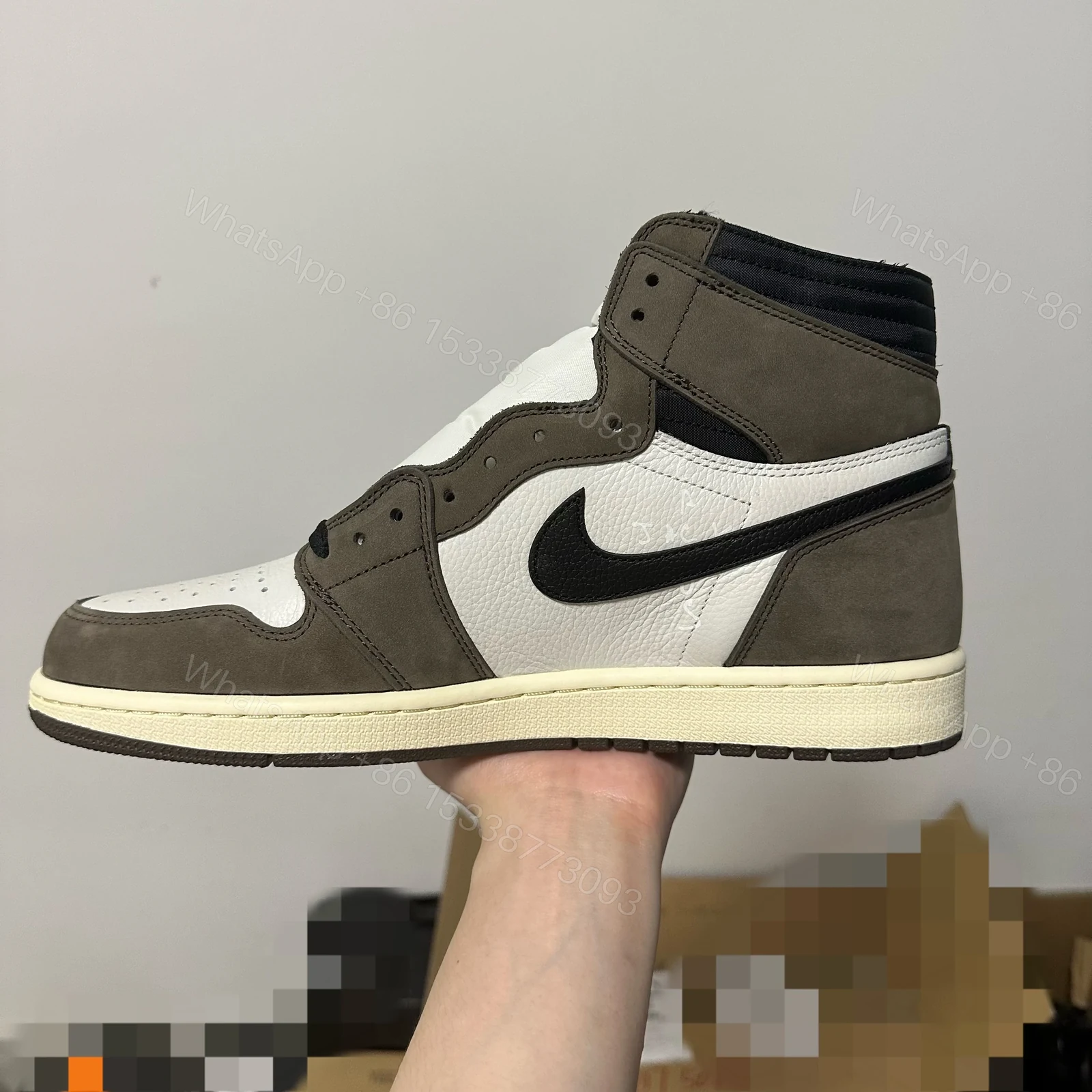 View 3 of Jordan 1 Retro High OG SP Travis Scott Mocha