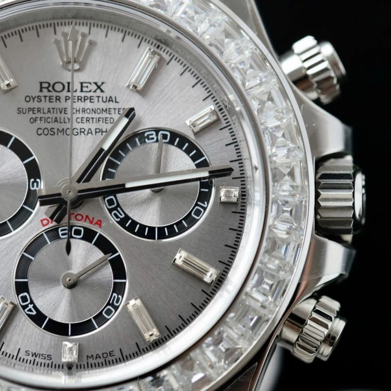 View 2 of Daytona 126500 40mm Super Clone Custom Moissanite Diamonds