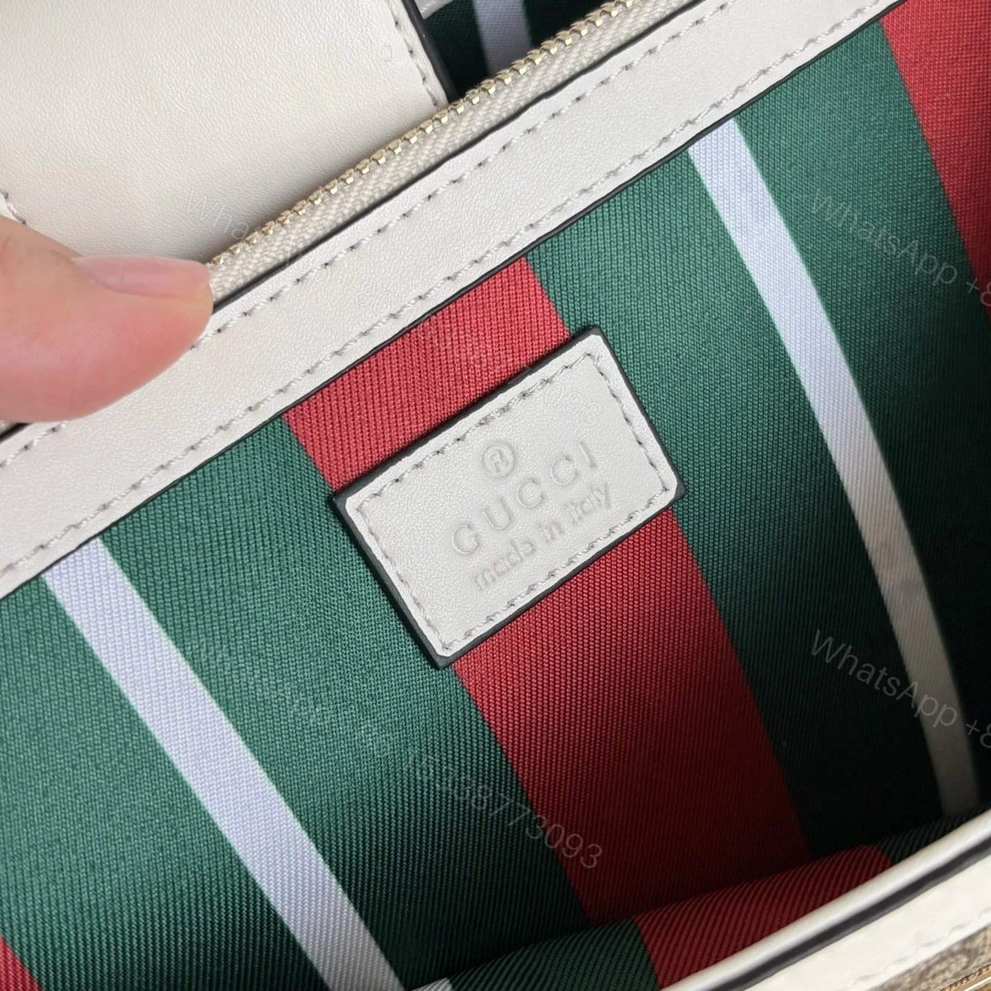 View 8 of GUCCI PADLOCK GG MEDIUM SHOULDER BAG WHITE 29CM