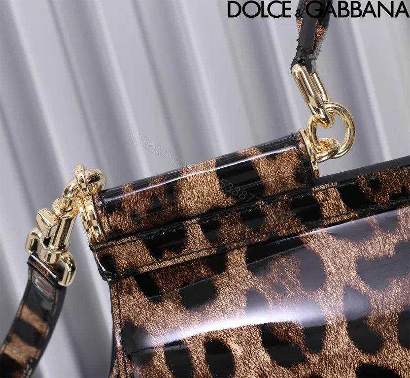 View 8 of Leopard Luxe Handbag: Structured Black-Toned Leather, Glam Statement Tote