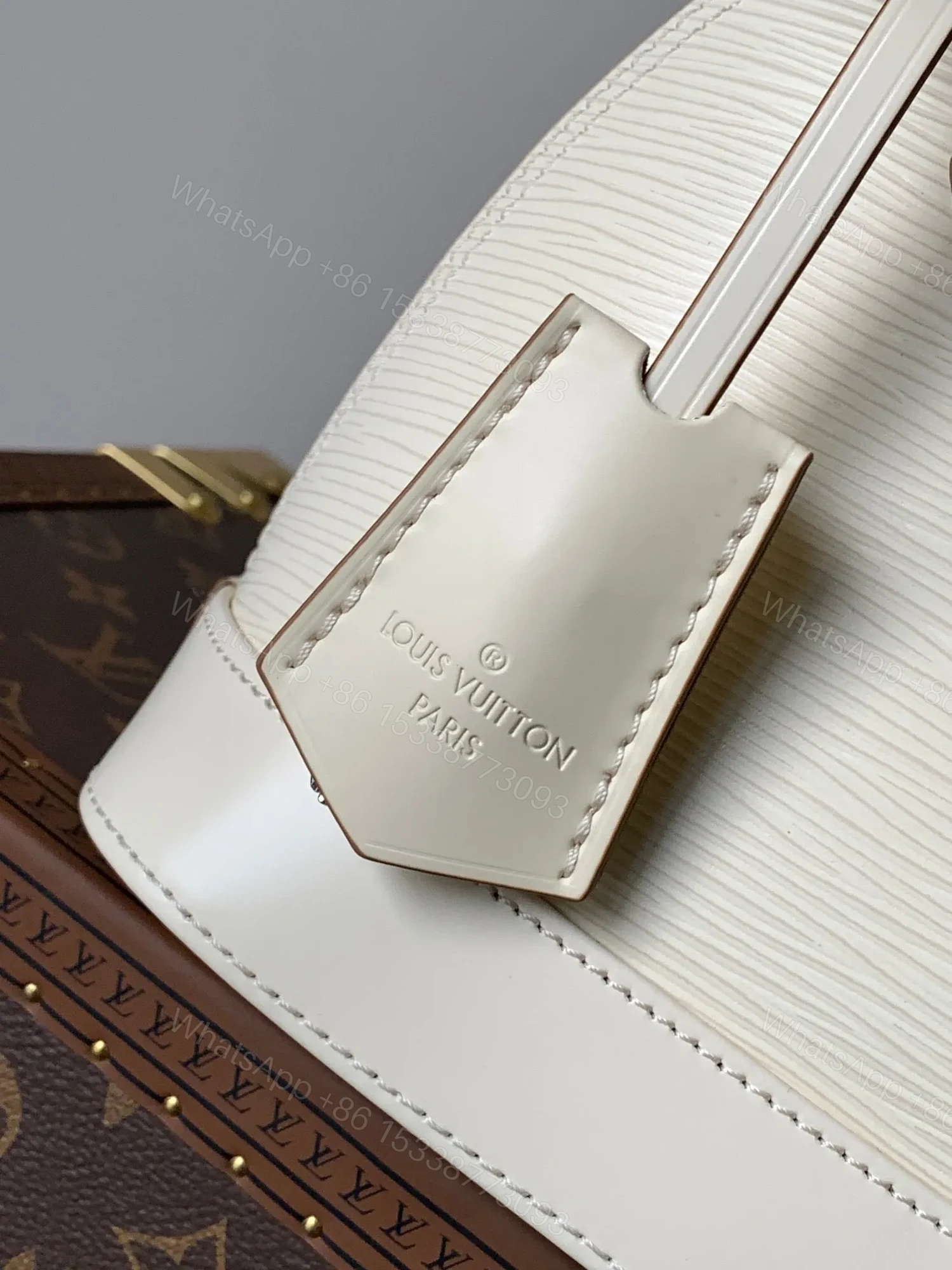 View 7 of ALMA BB BAG 23 IN BEIGE GRAIN COWHIDE