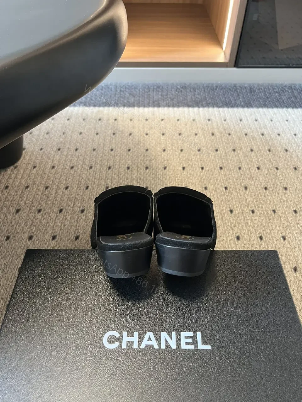 View 7 of Velvet Mules with Gold Hardware – Sophisticated Slip-Ons