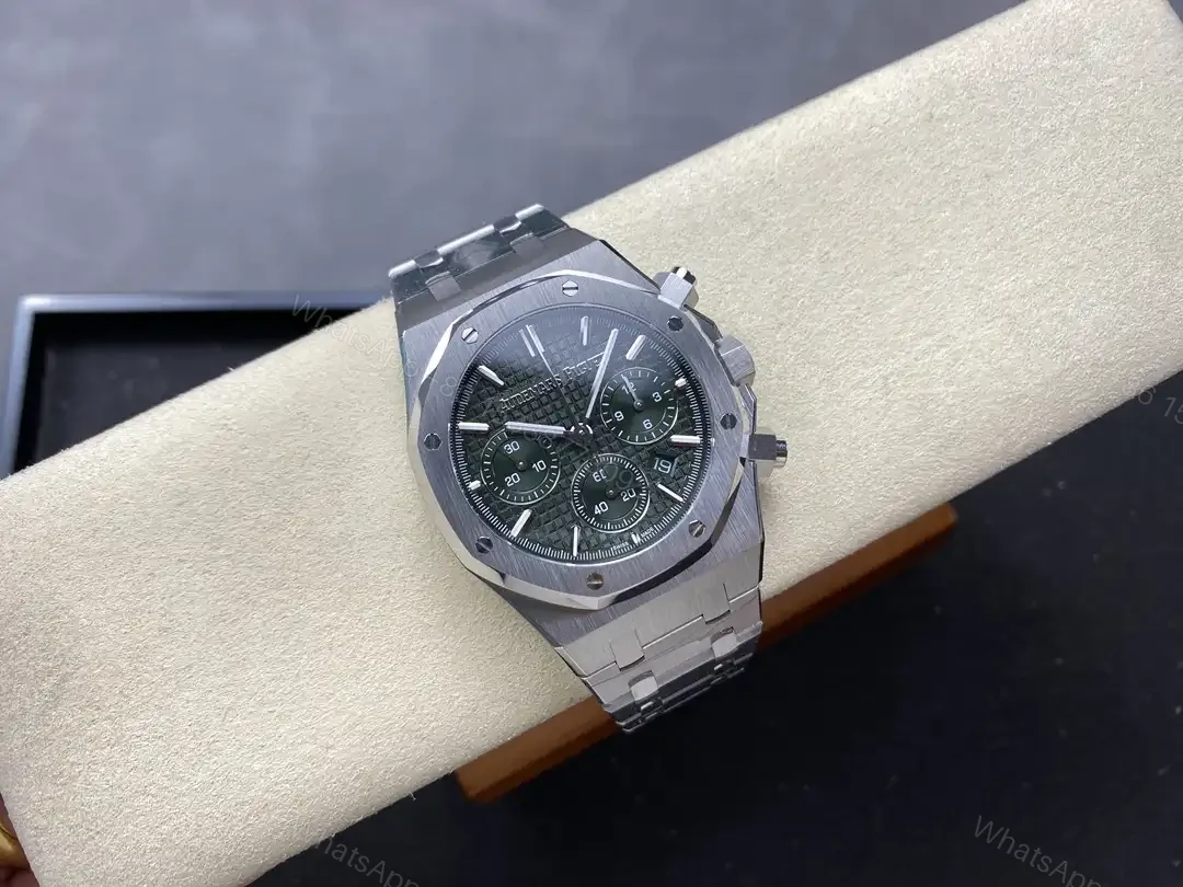 View 4 of Audemars Piguet Royal Oak Chronograph 41 Stainless Steel Green Dial 50th Anniversary 26240ST.OO.1320ST.04