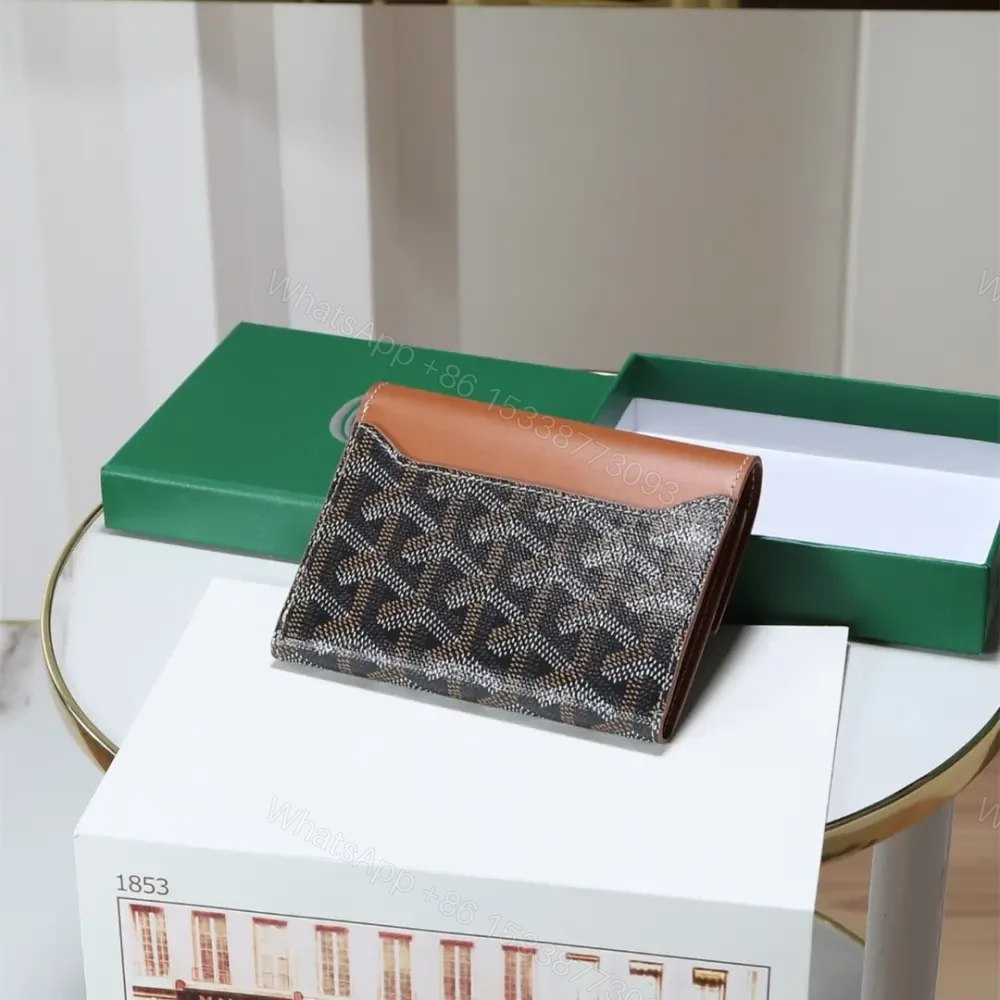 View 3 of 高仿Goyard*STGABR1拼色三折式錢夾錢包棕色免檢版