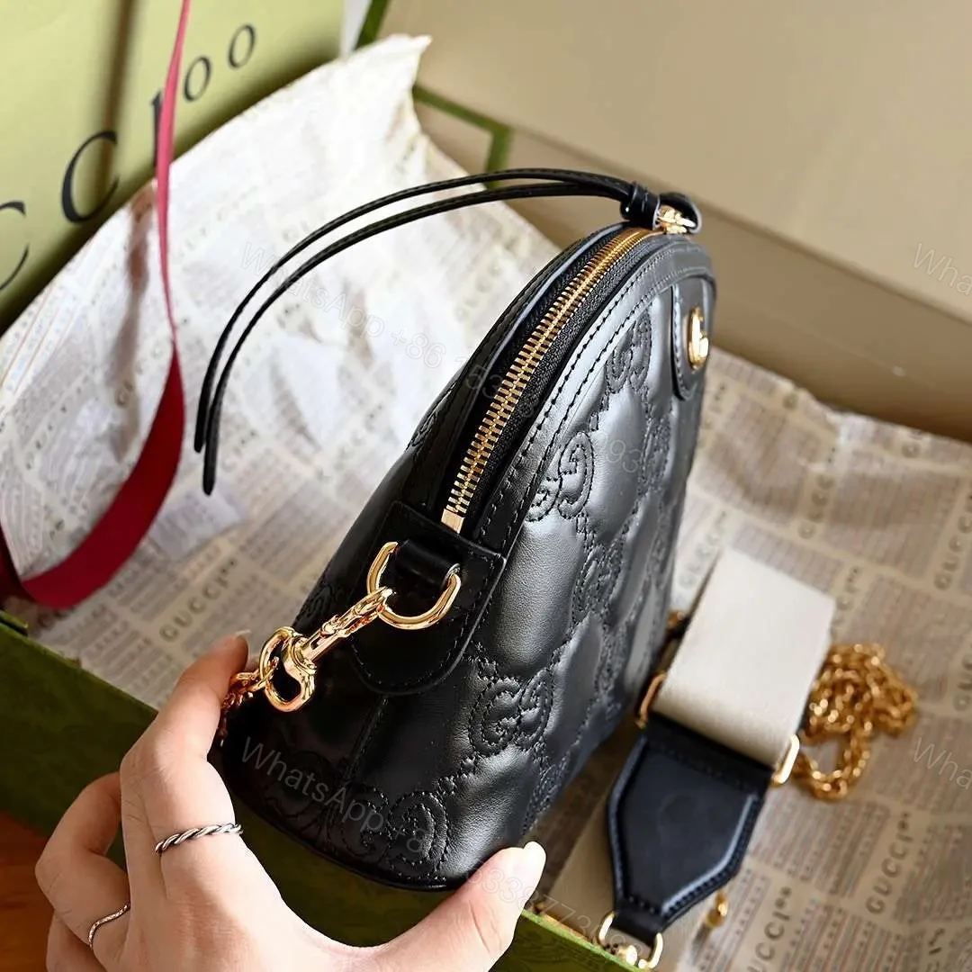 View 2 of Gucci Matelasse Like Auth Bag with Embossed GC Pattern 21cm