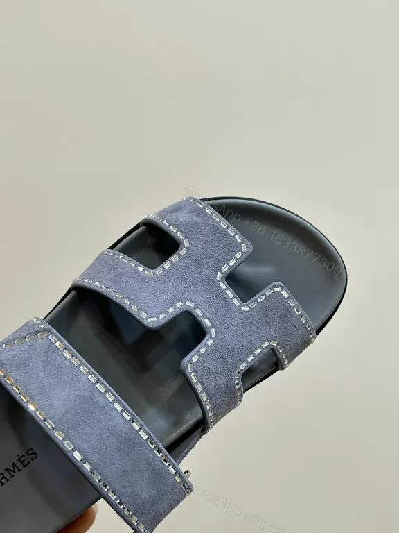 View 4 of Chic Leather Sandals: H-Accent Straps, All-Day Comfort