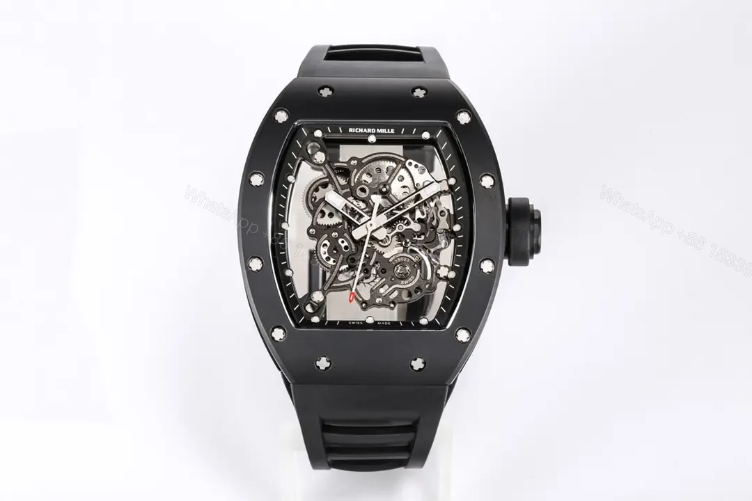 EUR Factory BBR Richard Mille RM055 Black Skeleton Watch — view 1