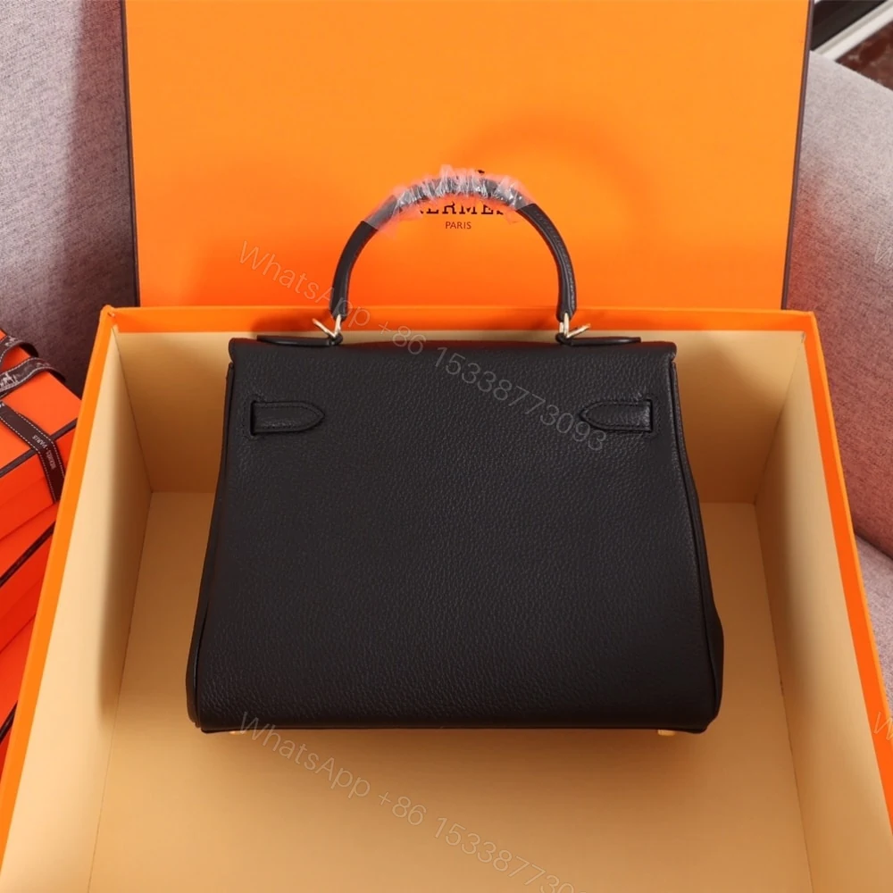 View 6 of Hermes Kelly Togo Handbag Black 25Cm