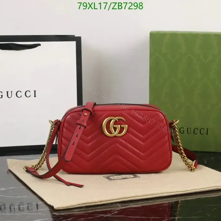 View 8 of Fake Gucci Small GG Beige Marmont Shoulder Bag ZB72988