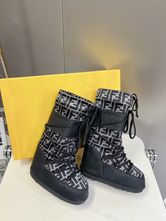 View 3 of Chic Fendi-Style High-Top Snow Boot â€“ All-Weather Luxury
