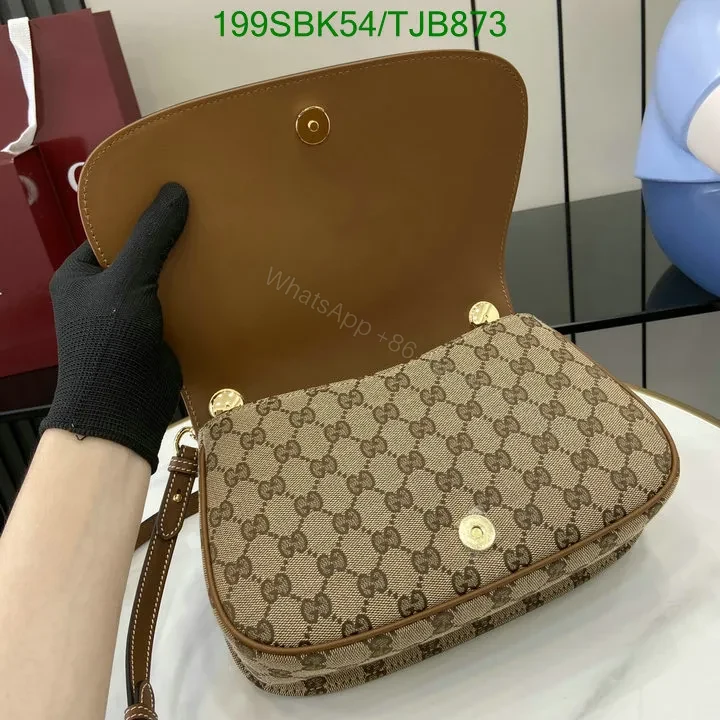 View 7 of Gucci Small Top Handle Bag in Beige and Dark Brown – GG Canvas & Leather (Model 819957)